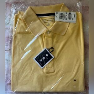 Men's Yellow Classic Fit Performance Stretch Polo Club Room